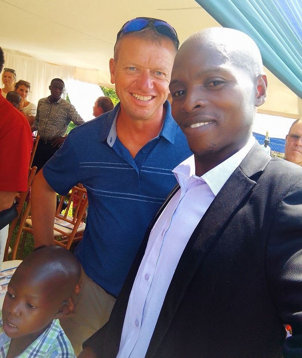 Our Production Officer with a US visitor